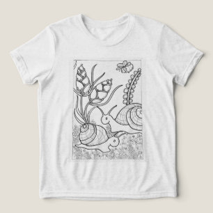 Giant snails with flowers Tri-Blend shirt