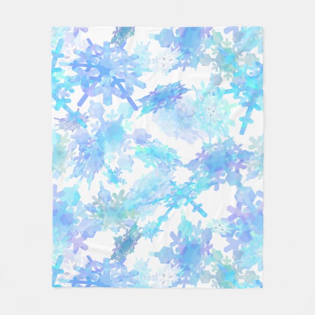 Giant Snowflakes Wrapping Paper Medium Gift Bag Fleece Blanket (Front)