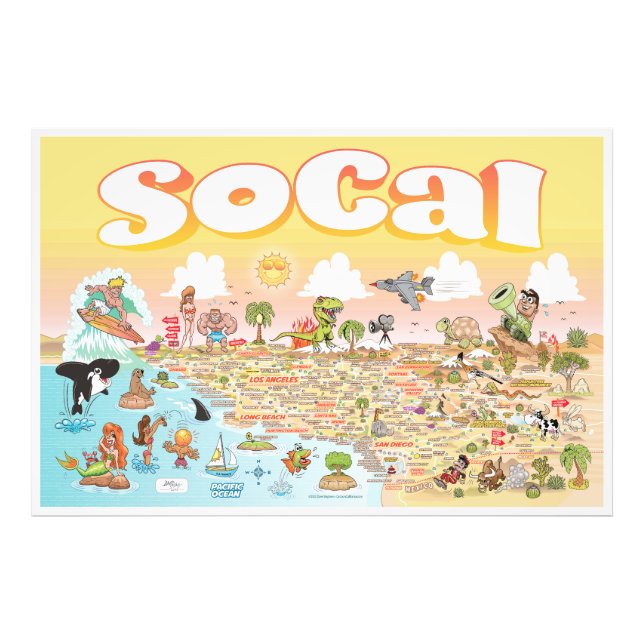 Giant SoCal Sunset Photo Print (Front)