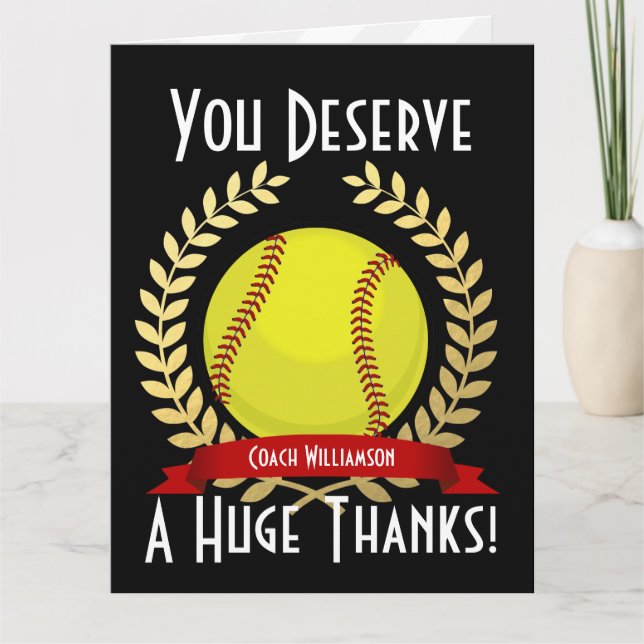 Giant Softball Coach Thank You Black (Front)