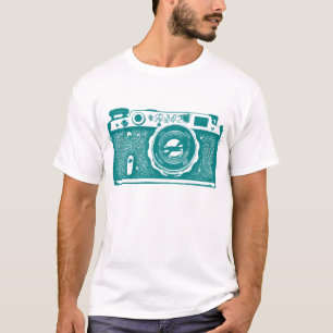 Giant Soviet Russian Camera - Medium Dk Cyan T-Shirt