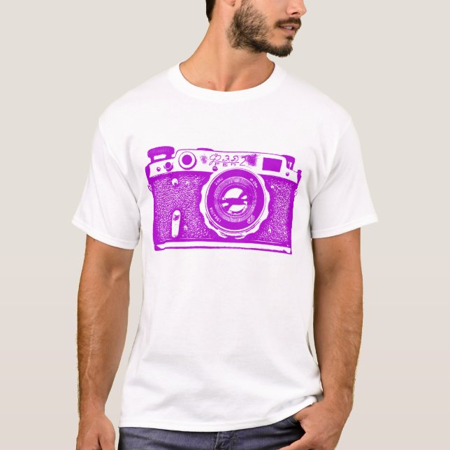 Giant Soviet Russian Camera - Purple T-Shirt (Front)