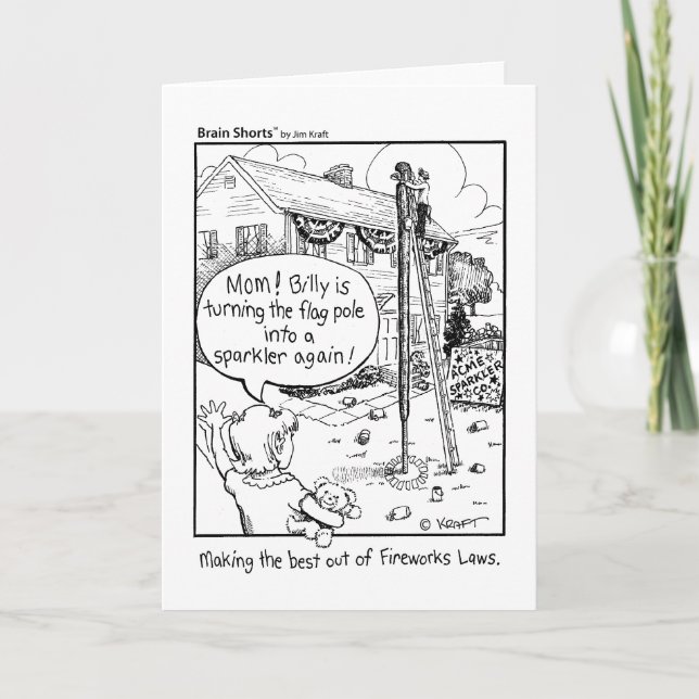 "Giant Sparkler" by Jim Kraft Card (Front)