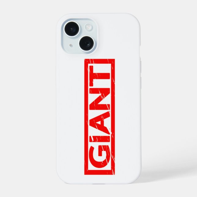 Giant Stamp iPhone 15 Case (Back)