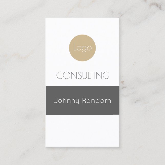 Giant stripe grey colour cover business card (Front)