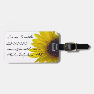 Giant Sunflower Luggage Tag - Customisable