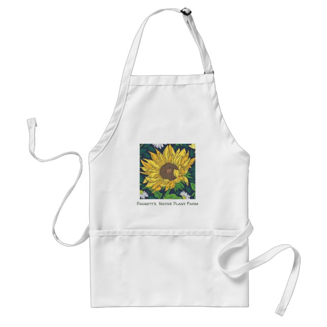 Giant Sunflower Personalised Apron (Front)