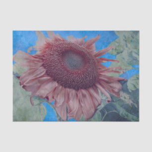 Giant Sunflowers Country Pink Blue Decoupage Art Tissue Paper