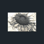 Giant Sunflowers Vintage Sepia Decoupage Art Canvas Print<br><div class="desc">Giant sunflowers rustic vintage sepia garden floral art. Old style texture wall canvas print. Country rustic farmhouse summer sunflower fields print design home decor. Monochrome grunge texture. Chic,  cool,  trendy. Image copyright Marg Seregelyi Photography.</div>