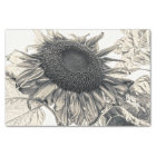 Giant Sunflowers Vintage Sepia Decoupage Art