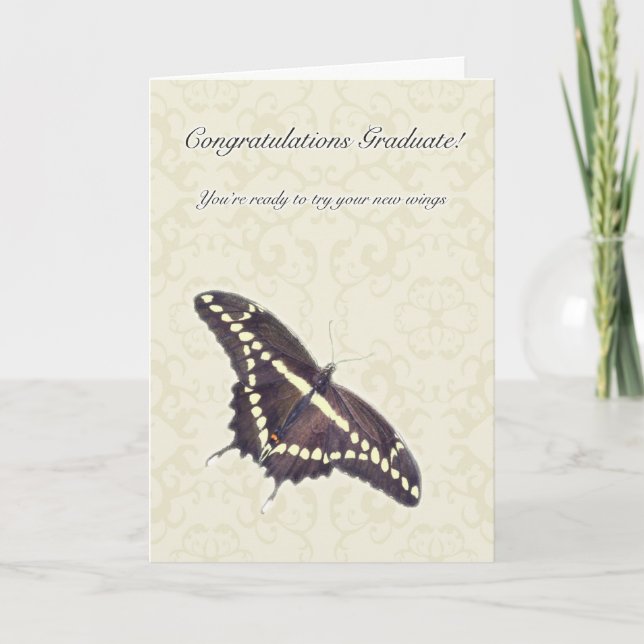 Giant Swallowtail Graduate Congratulations Card (Front)