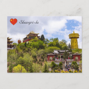 Giant tibetan prayer wheel in Shangri-la - Yunnan Postcard