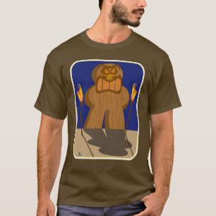 Giant Tiki Game Piece Cartoon Art T-Shirt
