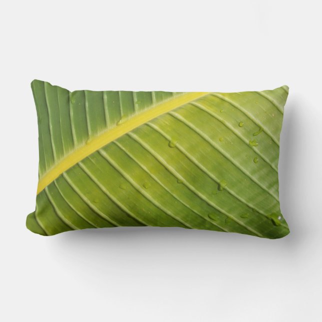 Giant Tropical Leaf Pillow (Front)