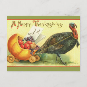 Giant Turkey Vintage Thanksgiving Art Cards