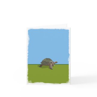 Giant Turtle blank greeting card