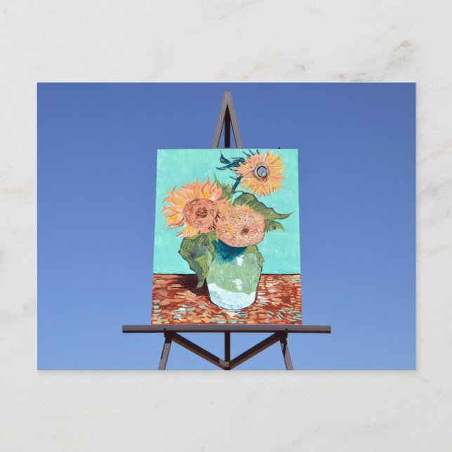 Giant Van Gogh's Sunflowers Artwork, Goodland, KS Postcard (Front)