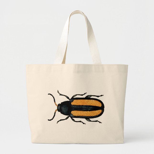 Giant Vintage Beetle Totebag Large Tote Bag (Front)