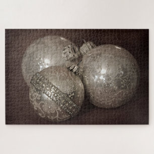 Giant Vintage Ornaments Christmas Puzzle