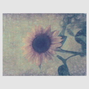 Giant Vintage Sunflower Yellow Green Texture Tissue Paper