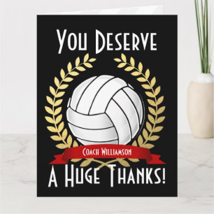 Giant Volleyball Coach Thank You