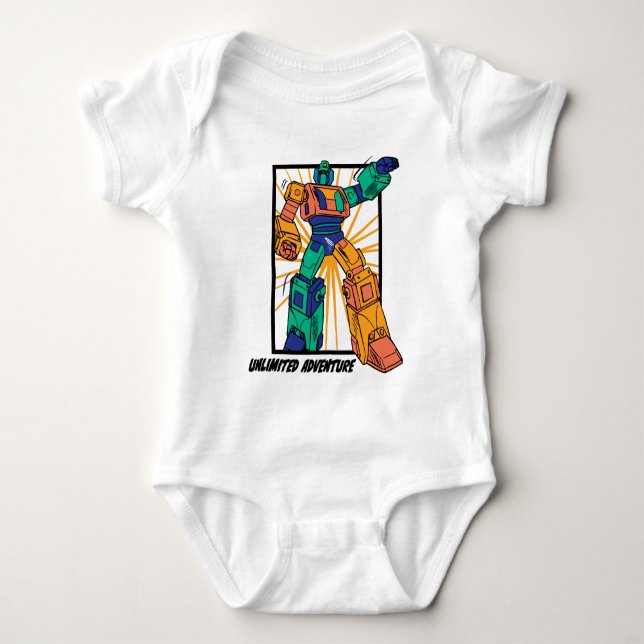 Giant Warrior Robot: Unlimited Adventure Baby Bodysuit (Front)