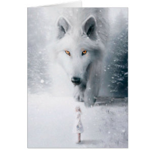 Giant white wolf