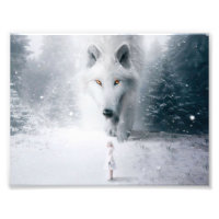 Giant white wolf