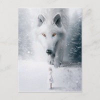 Giant white wolf