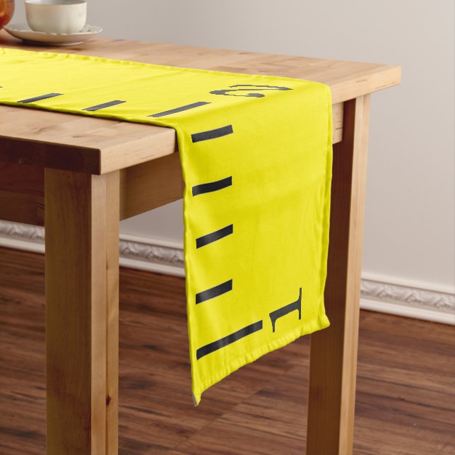 Giant Yellow Tape Measure - Table Runner (In Situ)