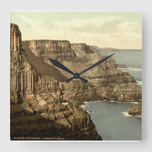 Giant's Causeway clock, Pleaskin Head, Co. Antrim Square Wall Clock