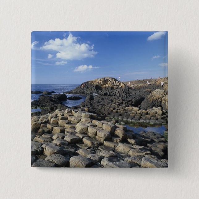 Giants Causeway, County Antrim, Northern 15 Cm Square Badge (Front)