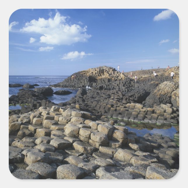 Giants Causeway, County Antrim, Northern Square Sticker (Front)