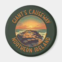 Giant's Causeway Ireland Retro Distressed Circle