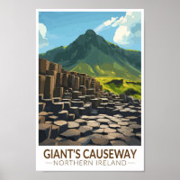 Giant's Causeway Northern Ireland Illustration