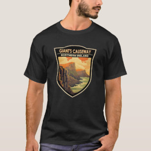 Giants Causeway Northern Ireland Landmark Badge Vi T-Shirt