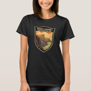 Giants Causeway Northern Ireland Landmark Badge Vi T-Shirt