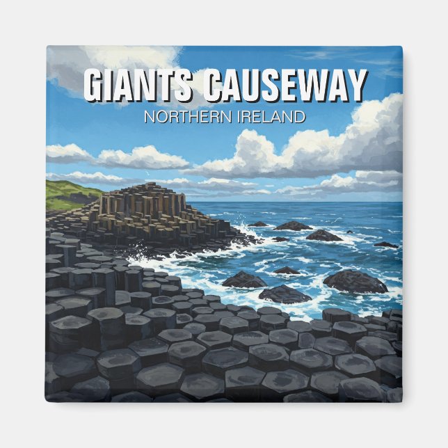 Giants Causeway Northern Ireland Travel Magnet (Front)