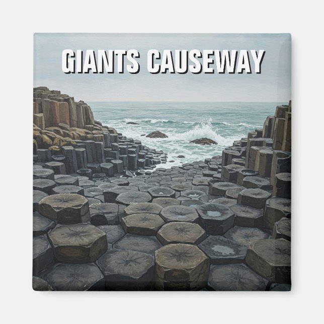 Giants Causeway Northern Ireland Travel Sunset Magnet (Front)