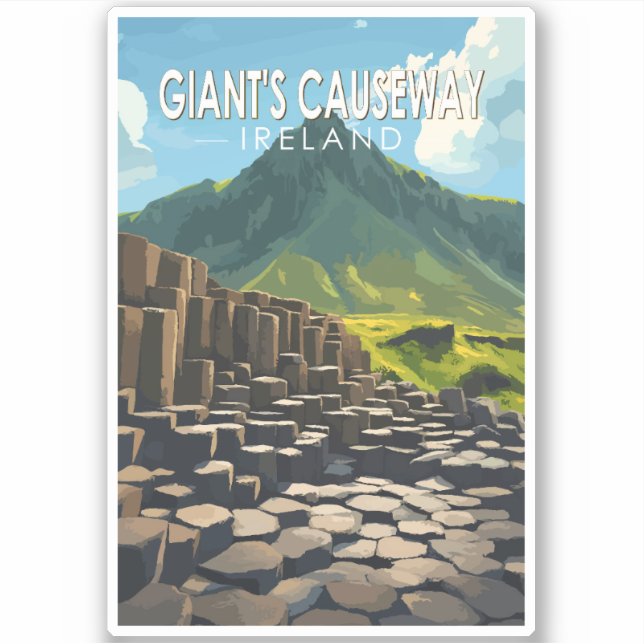 Giant's Causeway Travel Art Vintage (Front)