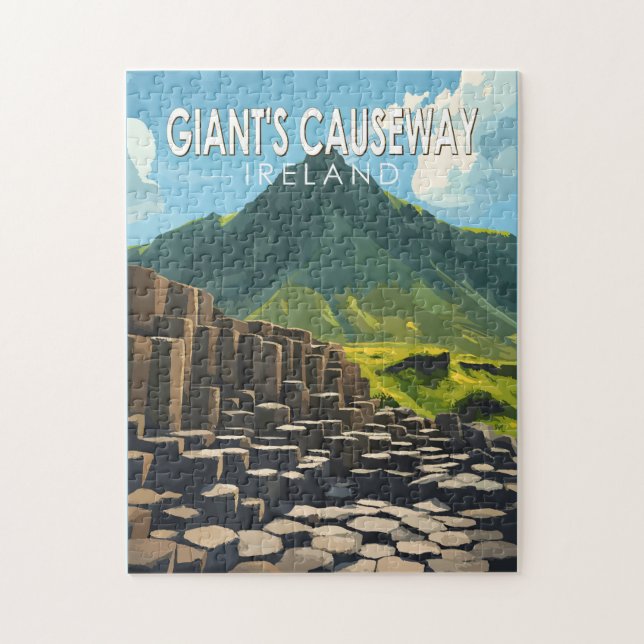 Giant's Causeway Travel Art Vintage Jigsaw Puzzle (Vertical)