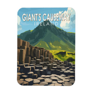 Giant's Causeway Travel Art Vintage Magnet