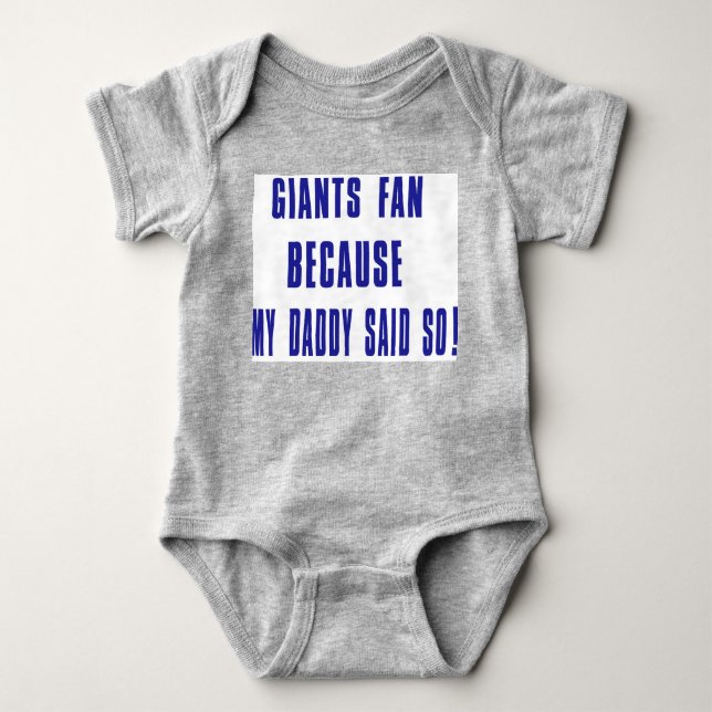 giants fan baby bodysuit (Front)