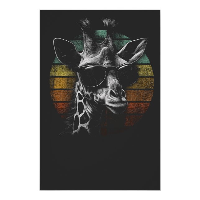 Giaraffe retro style poster (Front)