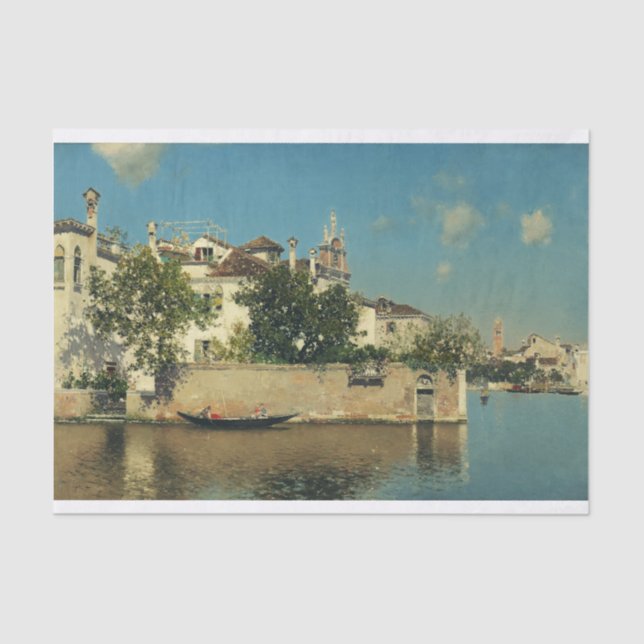 Giardino del Palazzo Vendramin in Venice Tissue Paper (Front)