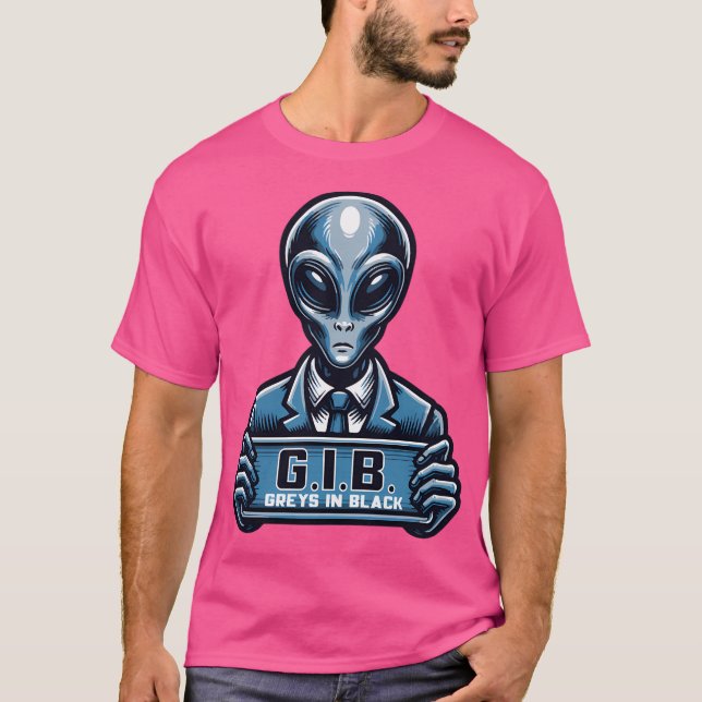 Gib - Greys In Black T-Shirt (Front)