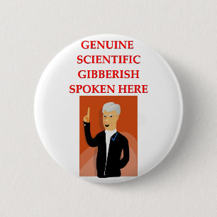 gibberish 6 cm round badge