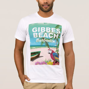 Gibbes Beach Barbados vacation poster T-Shirt