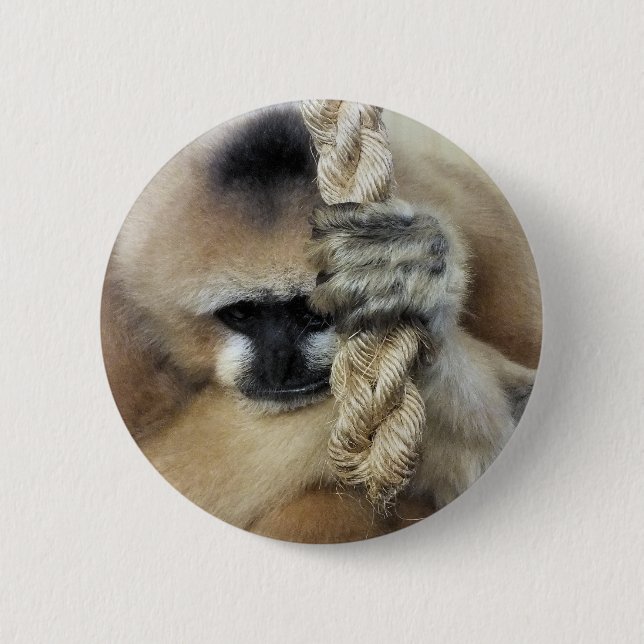 GIBBON 6 CM ROUND BADGE (Front)