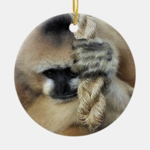 GIBBON CERAMIC TREE DECORATION